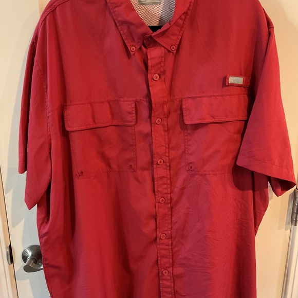 Ocean + Coast Short Sleeve Solid Fishing Shirt - XXL - Tasty Red - Picture 3 of 10